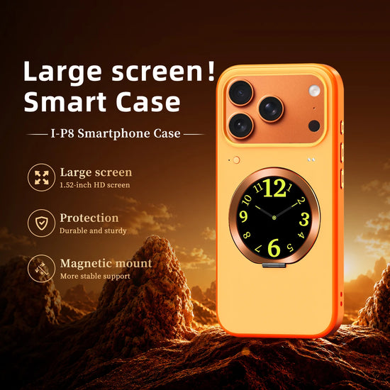 Smart Phone Case for iPhone 17 Pro Max with Smart Screen Digital Display on Back Customizable Photos/GIFs/Videos Touch Control